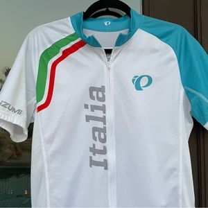 Pearl iZUMi White "ITALIA" Bike Jersey L